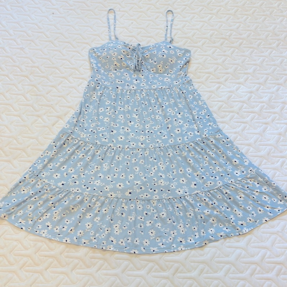No Boundaries Blue Floral Sundress Size S (3-5)